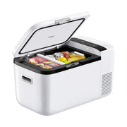ICECO GO20 white compact 12V fridge dual digital touchscreen controls