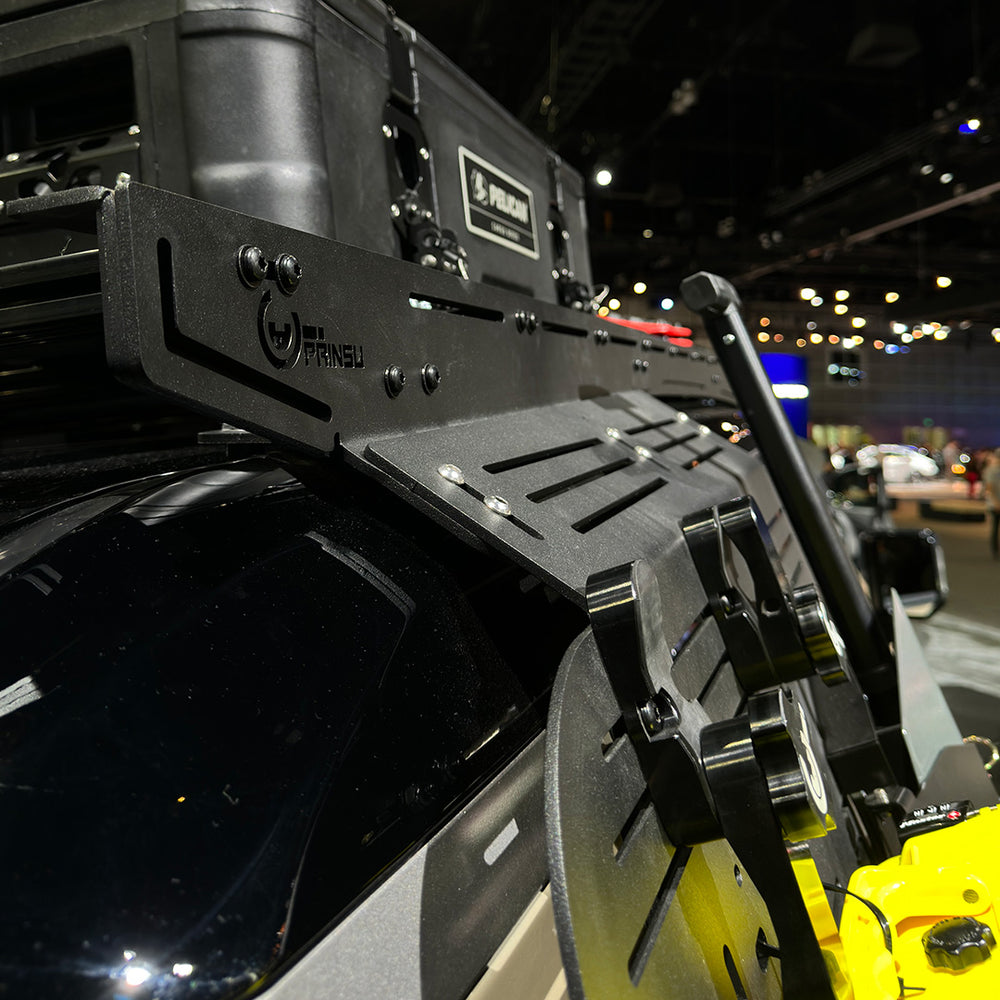 Image showing the rear view of the Prinsu Rear Window Accessory Panel mounted on Lexus 