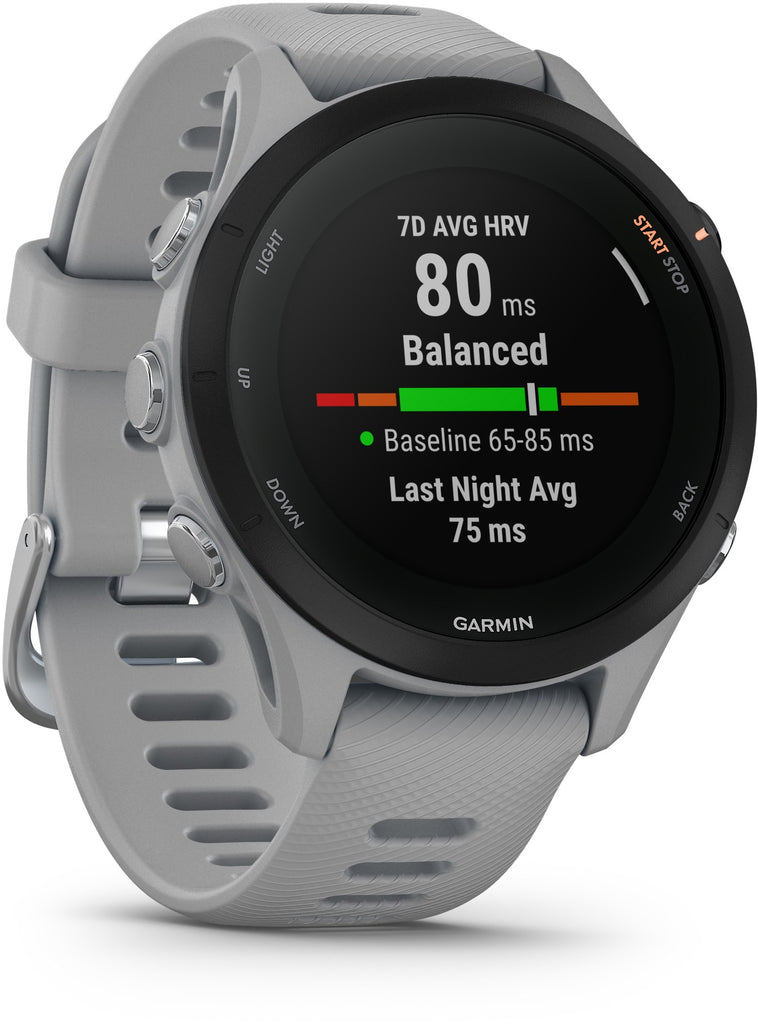 Best Buy: Garmin Forerunner 255S GPS Smartwatch 41 mm Fiber-reinforced  polymer Powder Gray 010-02641-02