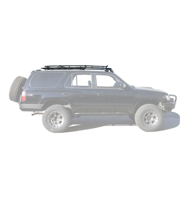 Image highlighting the stealth platform rack by gobi mounted on the toyota 4unner