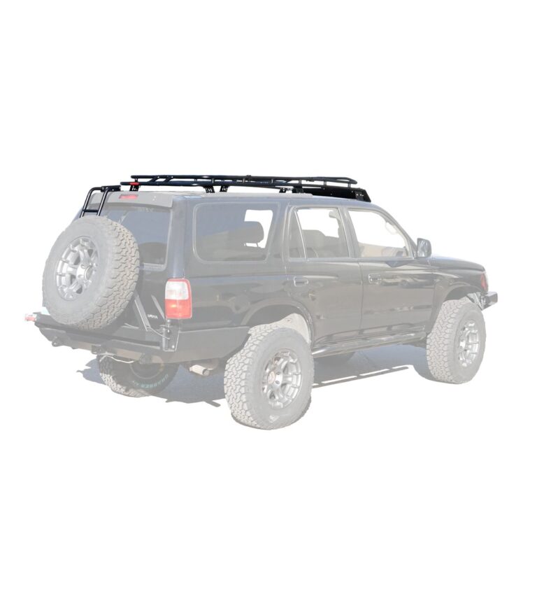 Back view of the gobi platform stealth rack mounted on toyota rav4