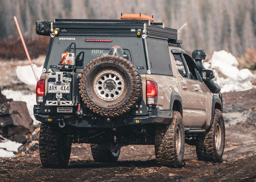 Double Rear Buffer Designs Backwoods 3rd Gen Tacoma Dual Swing Out Rear Bumper - 2016+ – Off Road ...