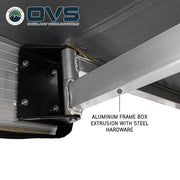 Nomadic 270 LT awning boxed aluminum rafter and hinge construction detail