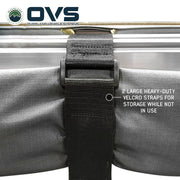 HD Nomadic 270 LT awning velcro tension strap and neoprene sleeve detail