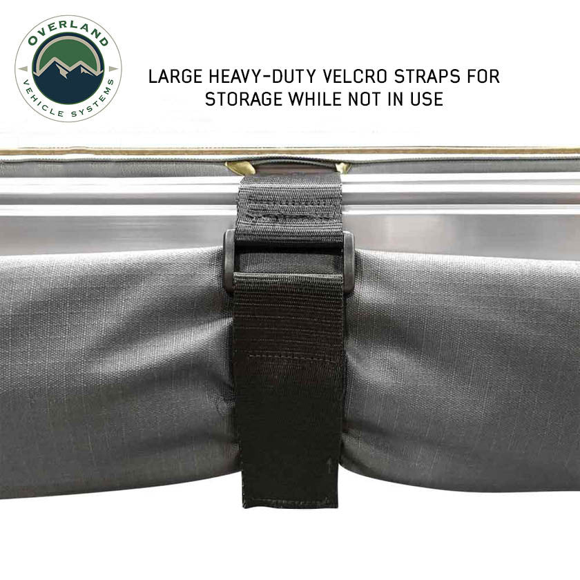 HD Nomadic 90 degree awning heavy-duty Velcro strap detail