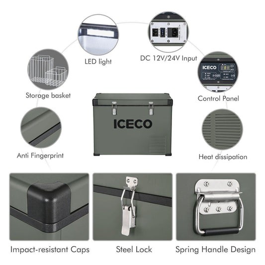 ICECO VL45 12V refrigerator single zone combo with accessories
