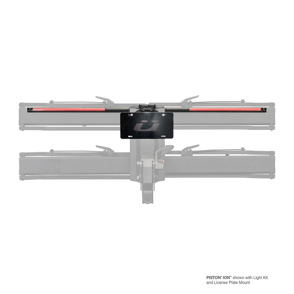 Kuat Piston ION light kit and license plate mount – lifestyle view