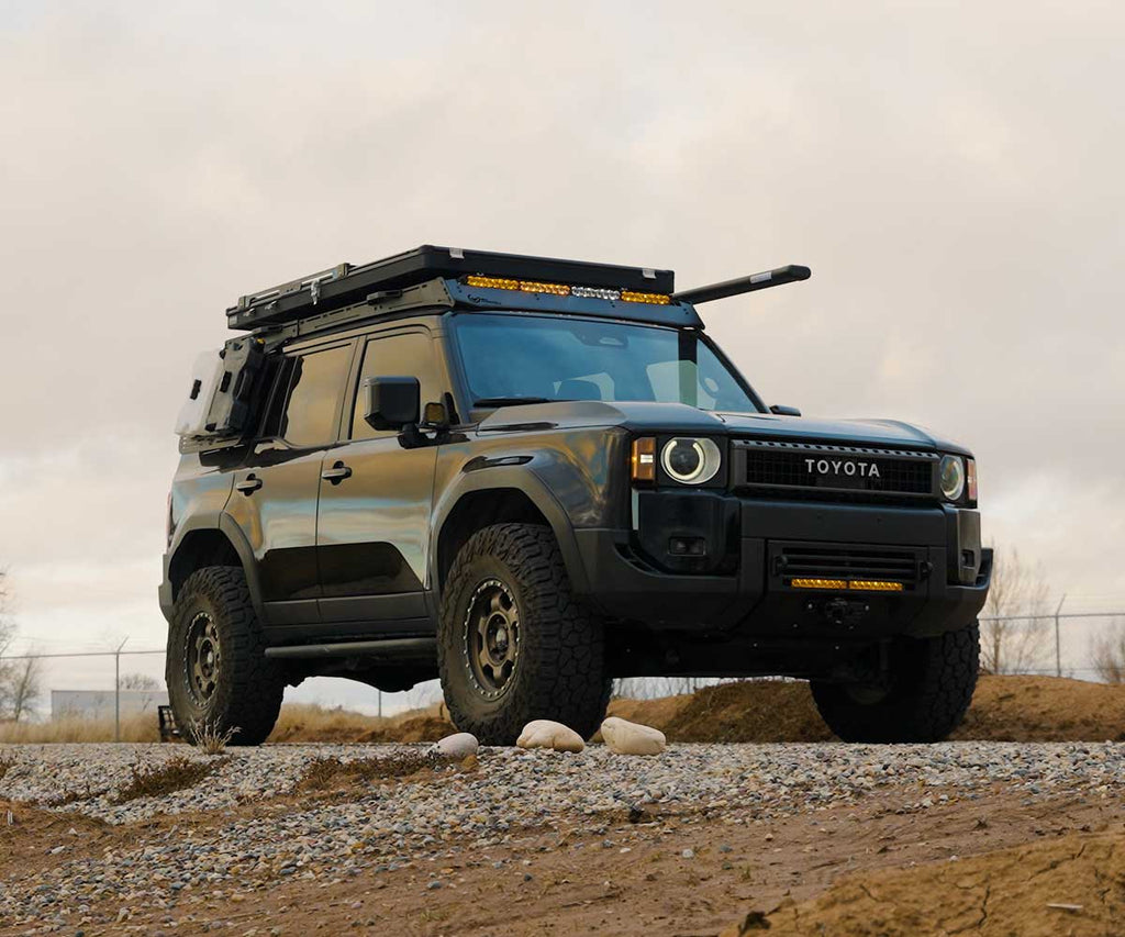 CBI Land Cruiser 250 Covert Bumper installed front angle