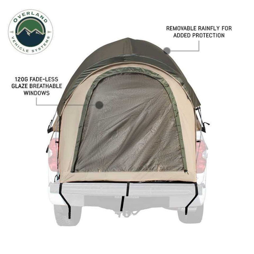 Overland Vehicle Systems Truck Bed Tent Removable Rainfly For Added protection