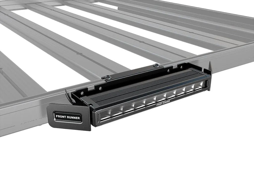 LED light bar from side mounted on rack