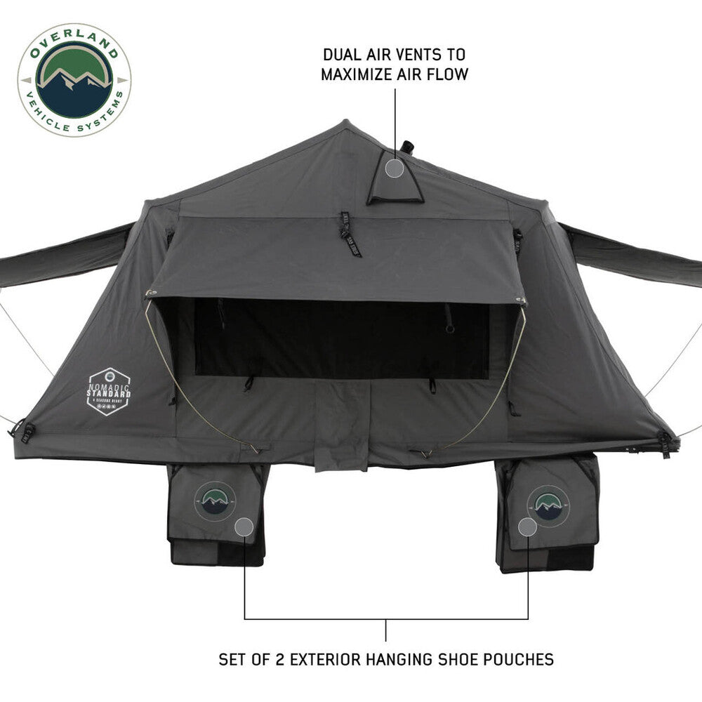 Side View Of The Nomadic 2 Person Roof Top Tent Without A Rainfly