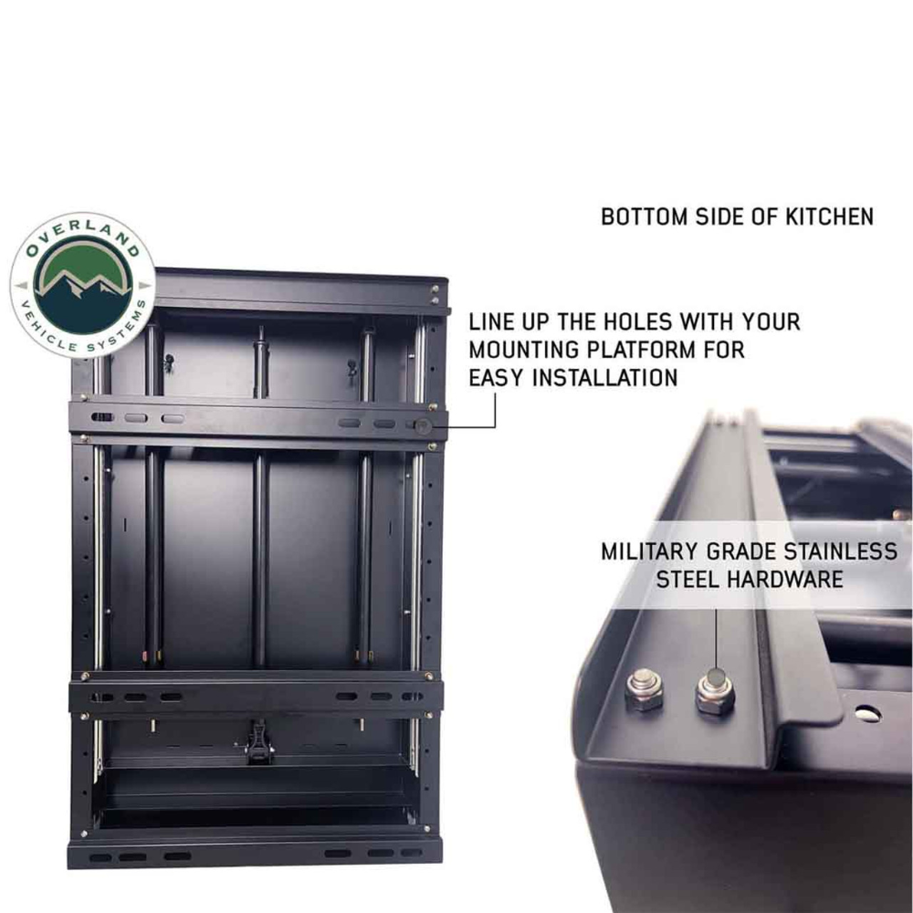 Overland Vehicle Systems Camp Cargo Box Kitchen With Slide Out Sink, Cooking Shelf and Work Station
