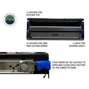 Overland Vehicle Systems Camp Cargo Box Kitchen With Slide Out Sink, Cooking Shelf and Work Station