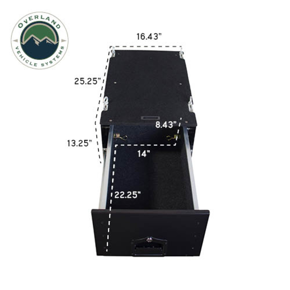 Overland Vehicle Systems Cargo Box With Slide Out Drawer & Working Station