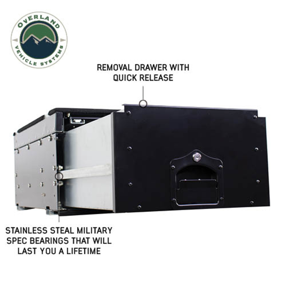 Overland Vehicle Systems Cargo Box With Slide Out Drawer & Working Station