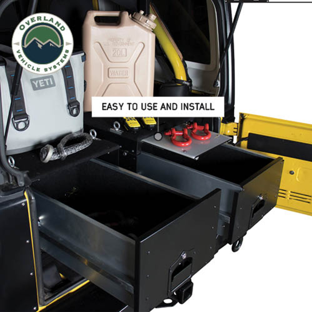 Overland Vehicle Systems Cargo Box With Slide Out Drawer & Working Station