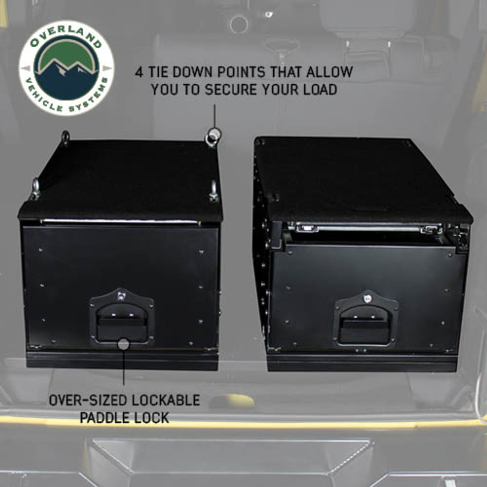Overland Vehicle Systems Cargo Box With Slide Out Drawer & Working Station