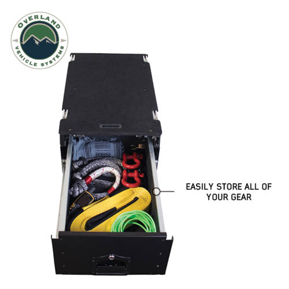 Overland Vehicle Systems Cargo Box With Slide Out Drawer & Working Station