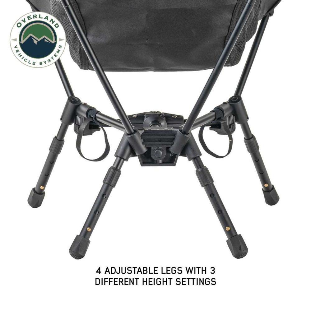 Overland Vehicle Systems Compact Camping Chair with Collapsible Aluminum Frame