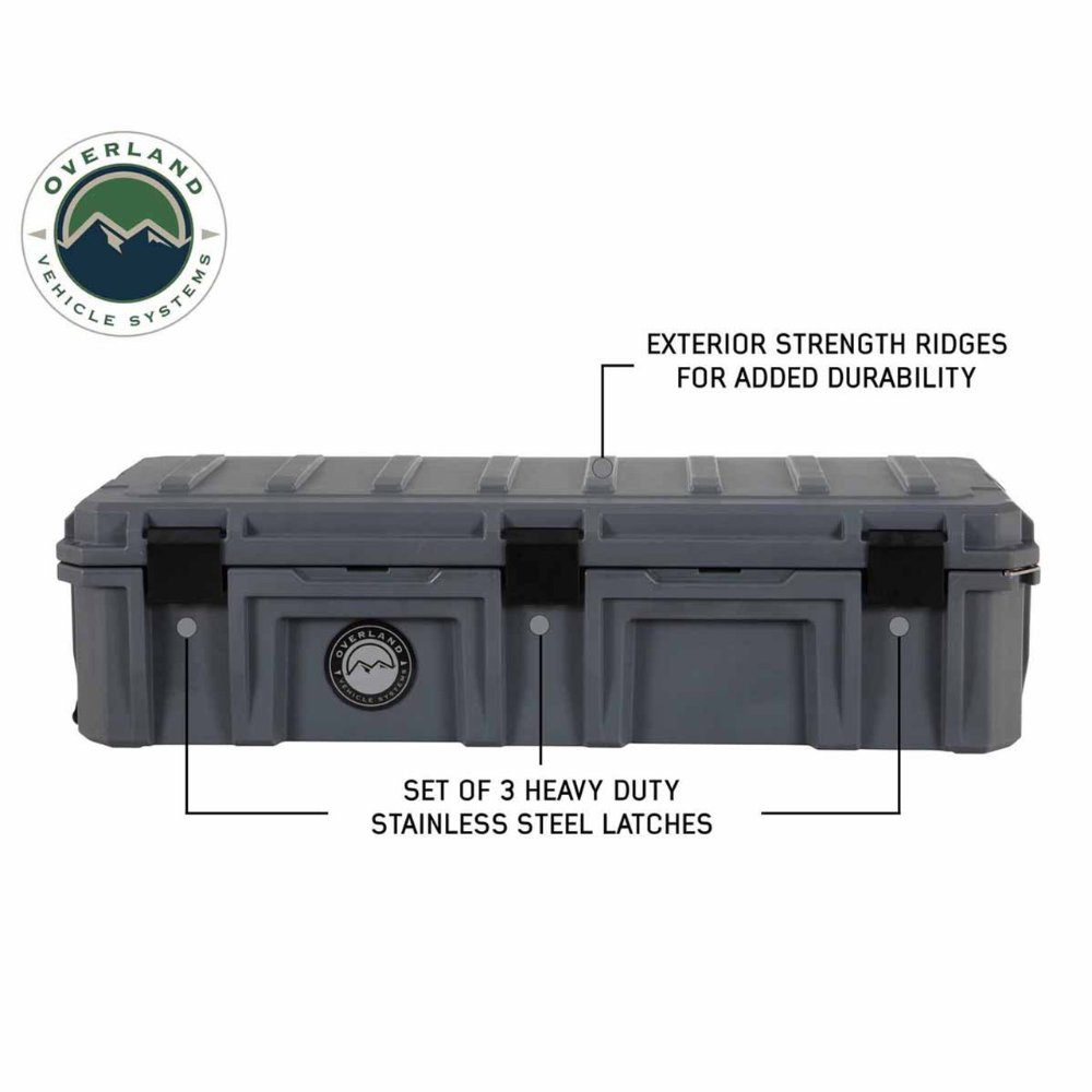Overland Vehicle Systems
D.B.S. - Dark Grey 117 QT Dry Box With Drain and Bottle