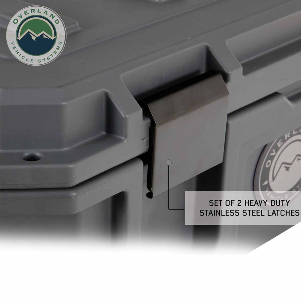 Overland Vehicle Systems
D.B.S. - Dark Grey 117 QT Dry Box With Drain and Bottle