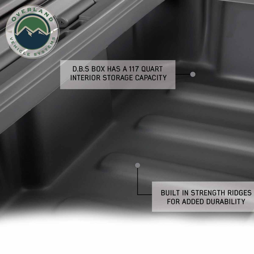 Overland Vehicle Systems
D.B.S. - Dark Grey 117 QT Dry Box With Drain and Bottle