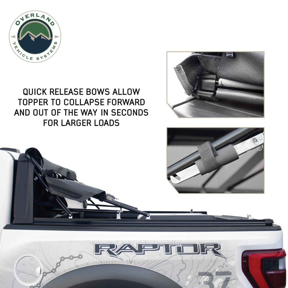 Overland Vehicle Systems OVS Explorer Soft Shell - Black Diamond Canvas and Aluminum Frame