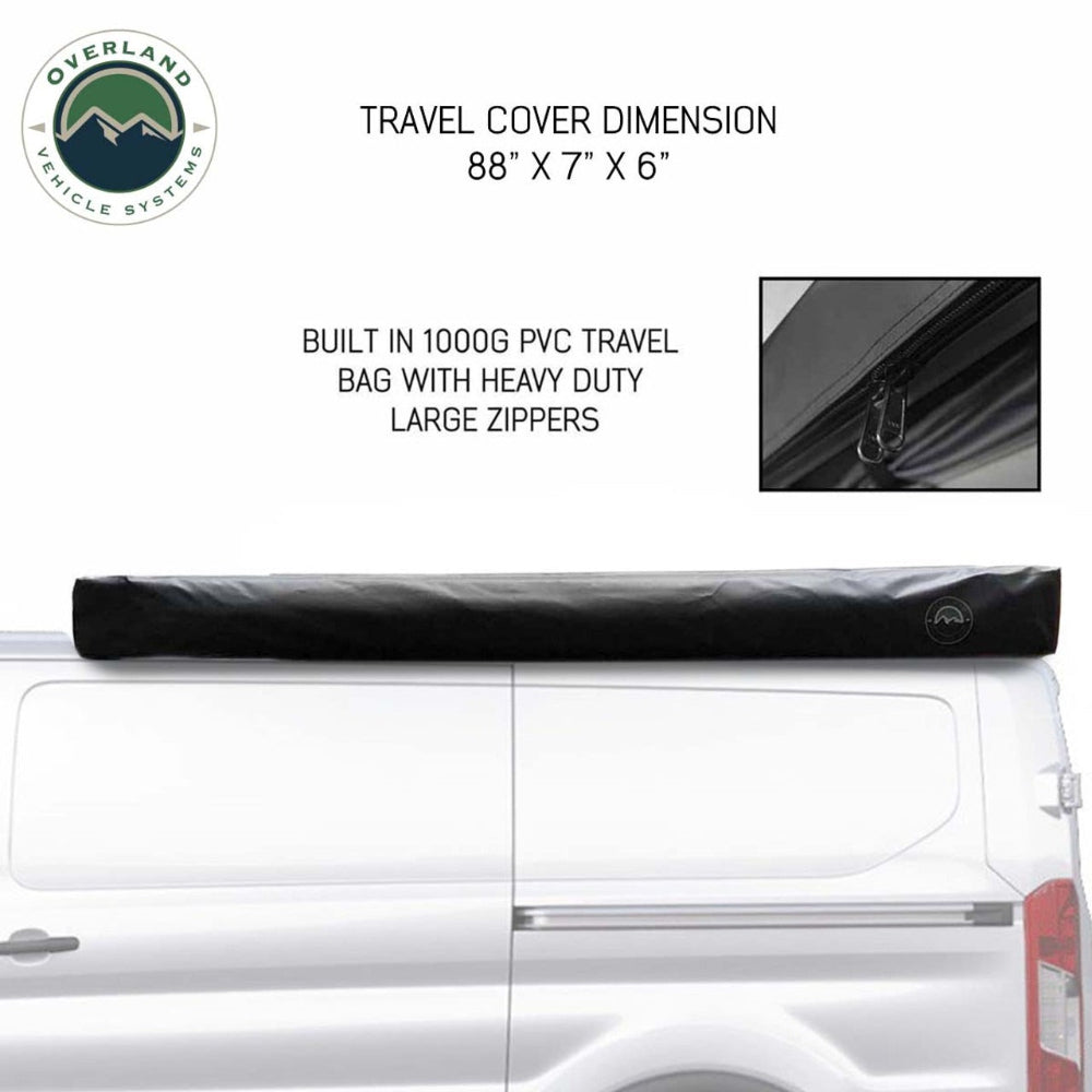 Overland Vehicle Systems
HD Nomadic 180 Degree Awning with Bracket Kit for Mid - High Roofline Vans 14