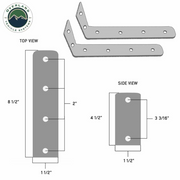 Overland Vehicle Systems HD Nomadic 180 LTE Awning - Dark Grey with Black Travel Cover Universal