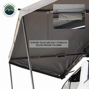 Overland Vehicle Systems HD Nomadic 180 LTE Awning - Dark Grey with Black Travel Cover Universal