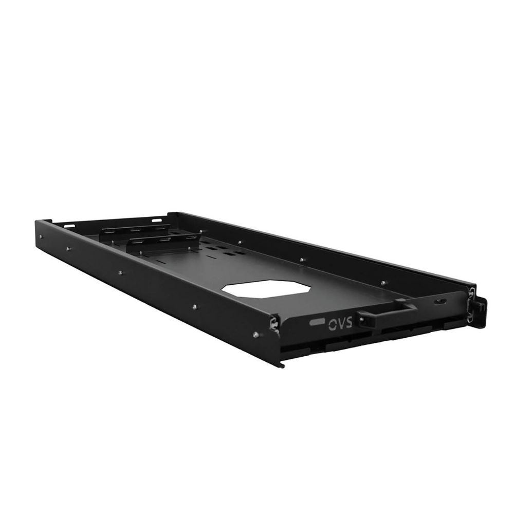 Overland Vehicle Systems Heavy Duty Fridge Slide - Black Powder Coat Universal