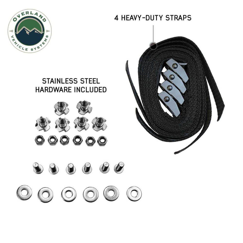 Overland Vehicle Systems Heavy Duty Fridge Slide - Black Powder Coat Universal