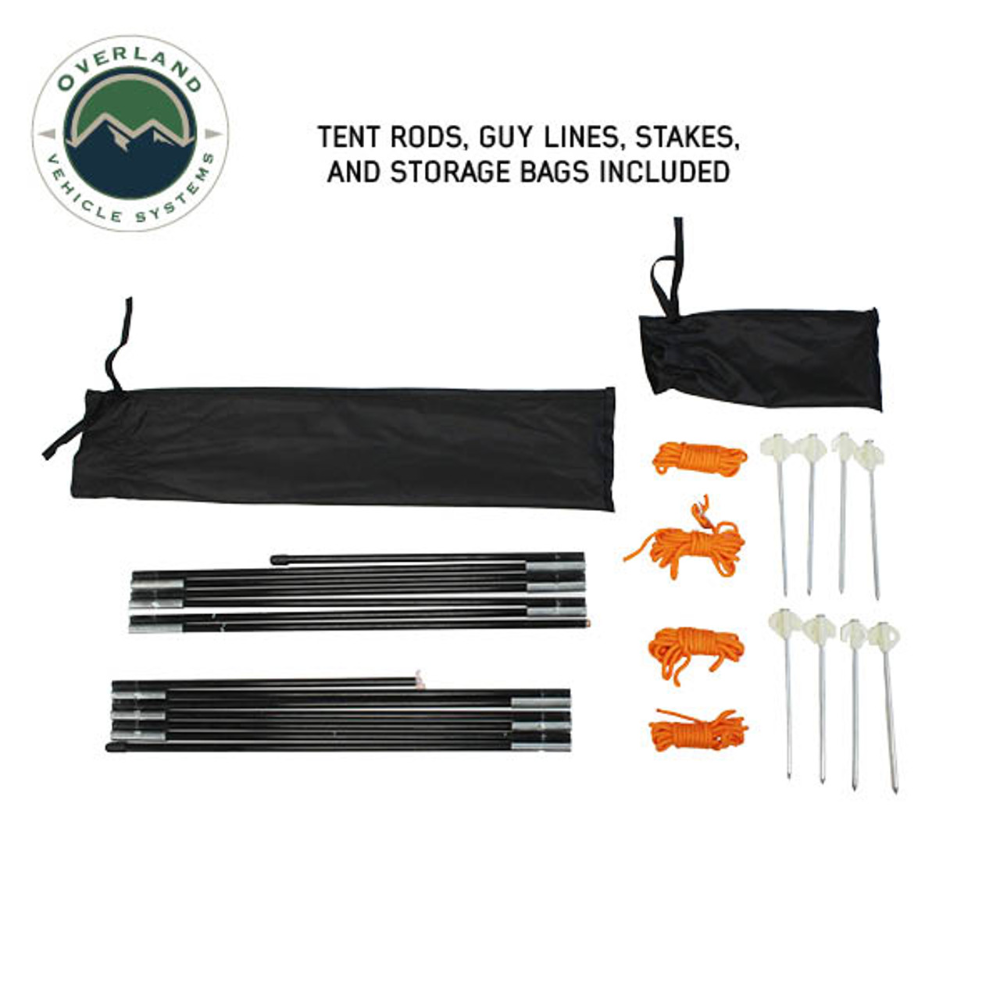 Overland Vehicle Systems Hubcentric Ground Tent - Black Body & Grey Rainfly