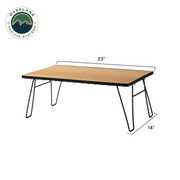 Overland Vehicle Systems Kick It Collapsible Camp Table - Wood Base & Storage Bag