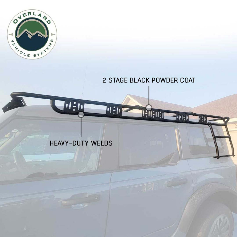 Overland Vehicle Systems OVS King 4WD Roof Rack 2021 – 2023 Ford Bronco 4 Door with Hard Top