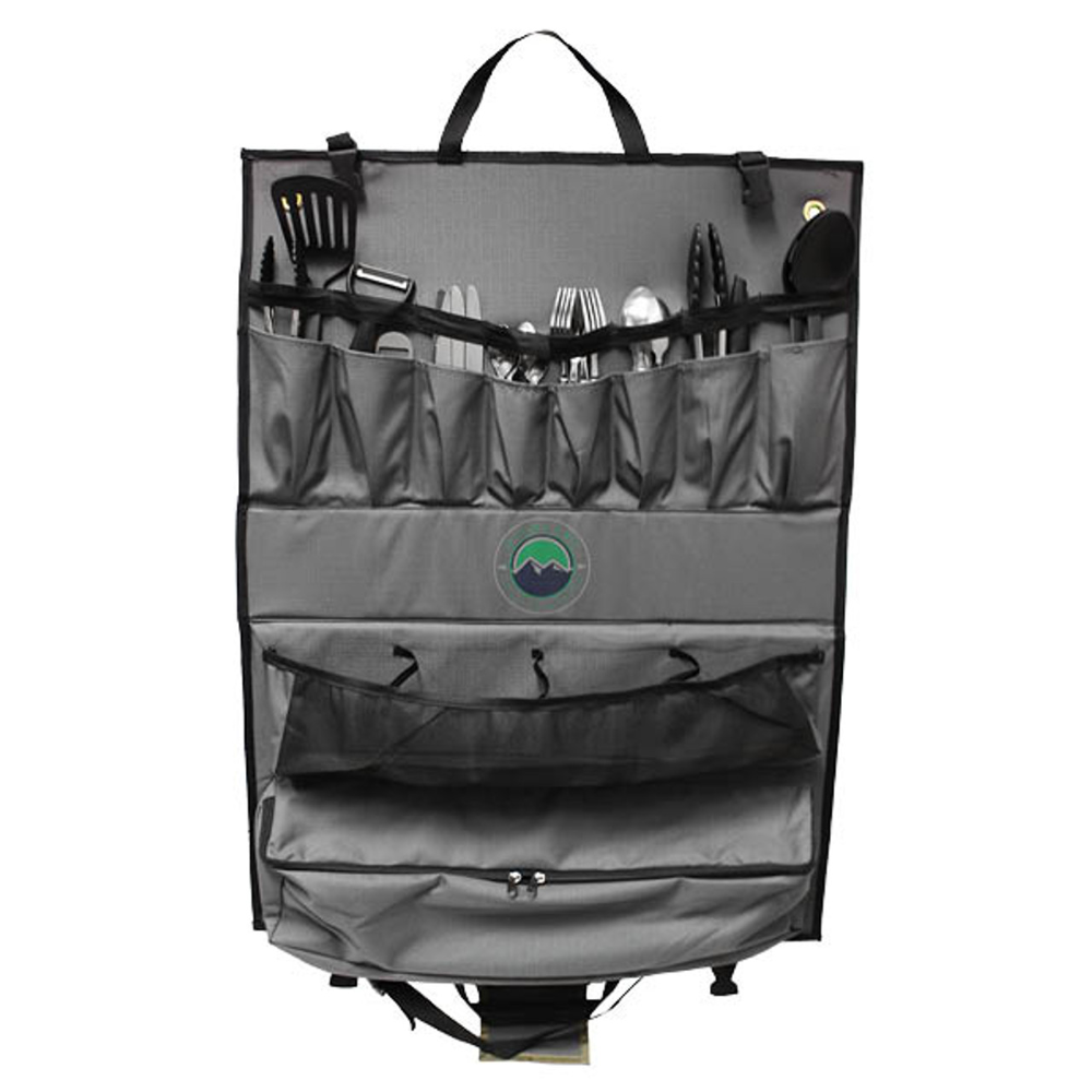 Overland Vehicle Systems Overland Kitchen Kit - 24 Piece Cooking and Utensil Kit, Hanging Carrying Case