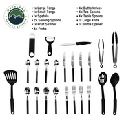 Overland Vehicle Systems Overland Kitchen Kit - 24 Piece Cooking and Utensil Kit, Hanging Carrying Case