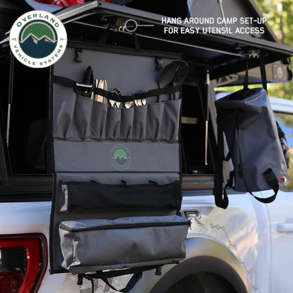 Overland Vehicle Systems Overland Kitchen Kit - 24 Piece Cooking and Utensil Kit, Hanging Carrying Case