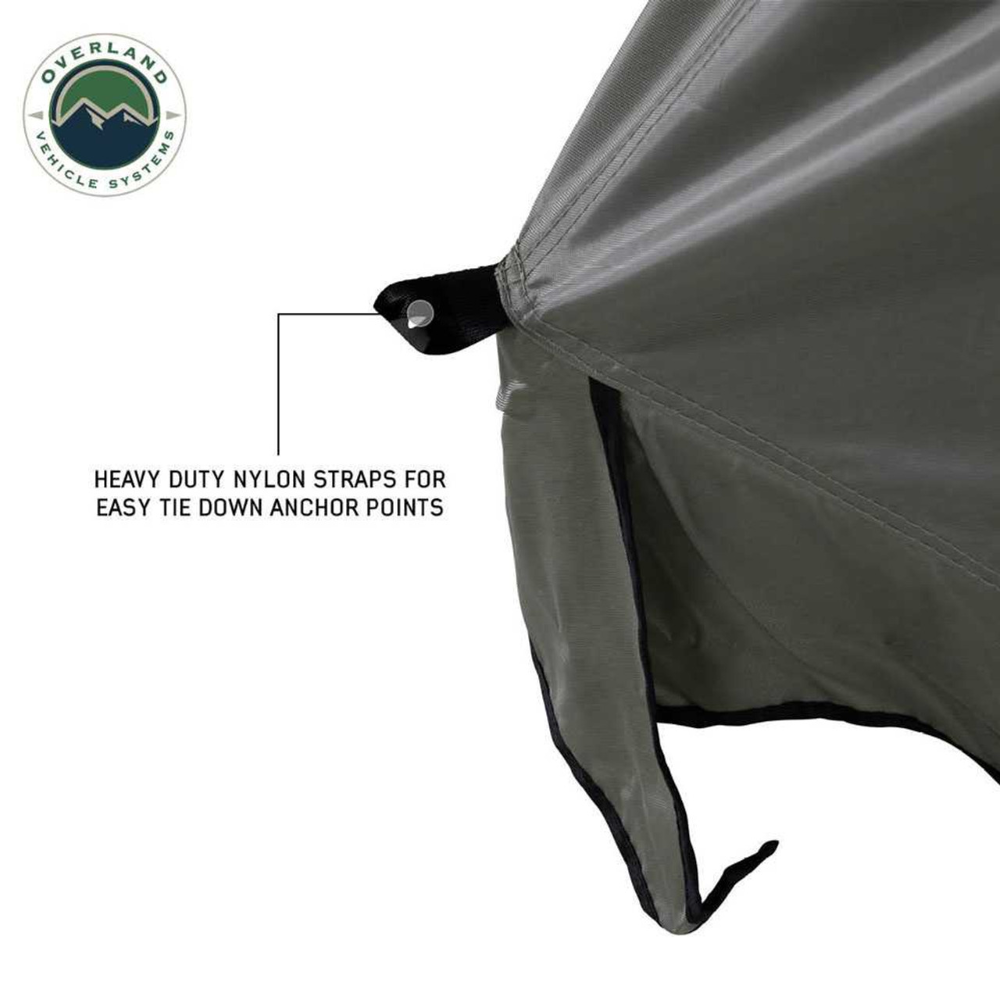 Overland Vehicle Systems LD TMBK Roof Top Tent Annex Green Base With Black Floor & Travel Cover