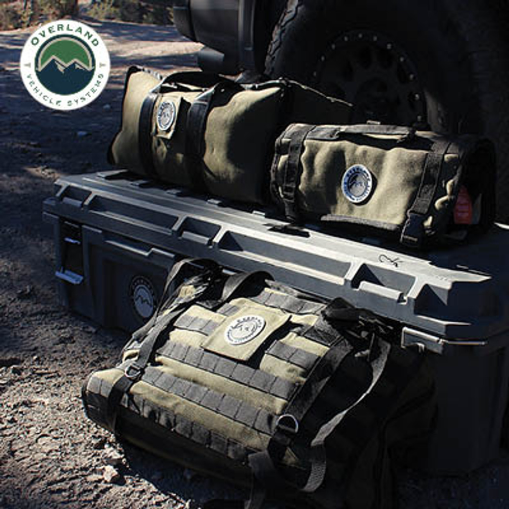 Overland Vehicle Systems Large Recovery Bag with Handle Straps - #16 Waxed Canvas Storage