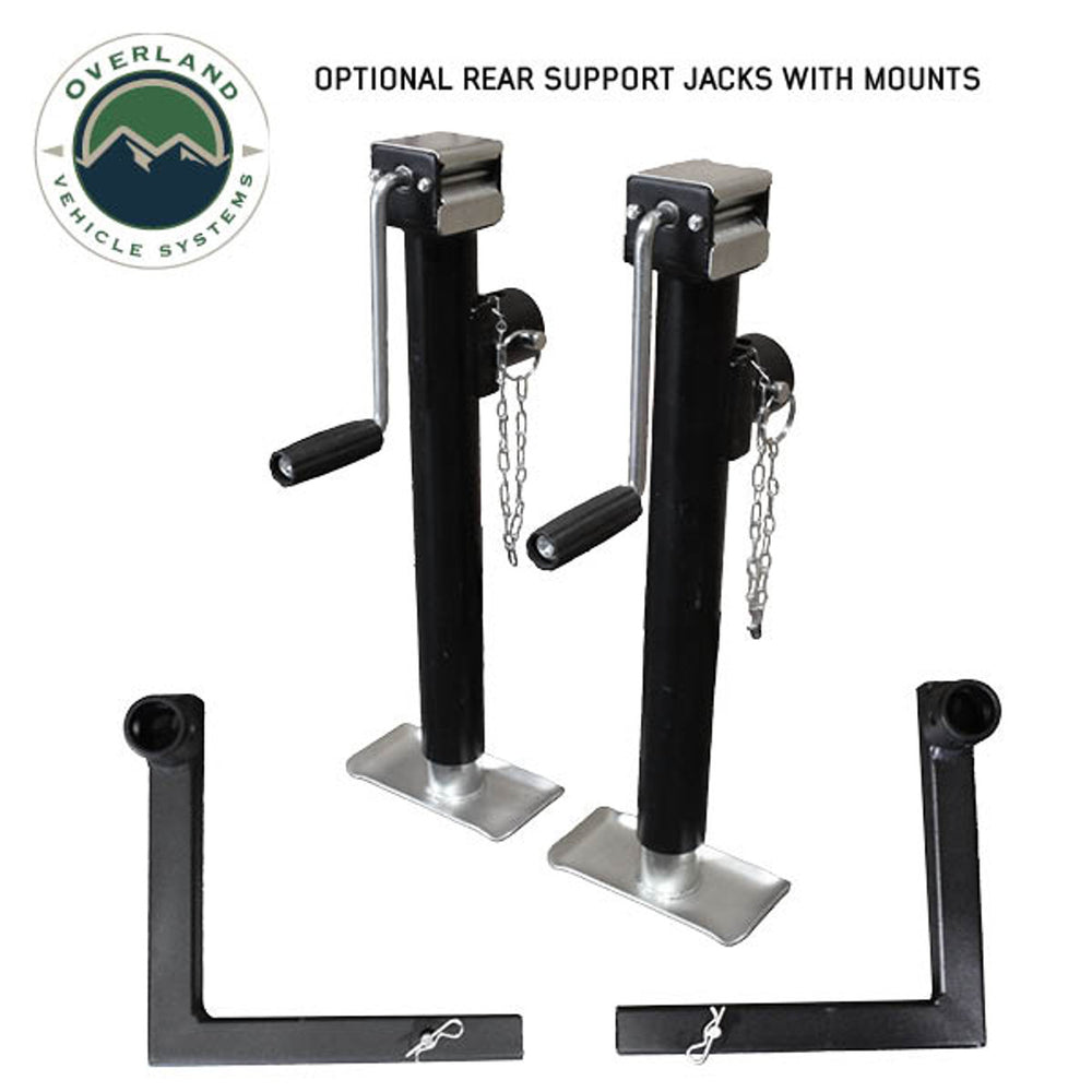 Overland Vehicle Systems Military Style Off Road Trailer With Full Articulating Suspension - jack view 