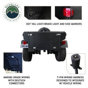 Overland Vehicle Systems Military Style Off Road Trailer With Full Articulating Suspension - rear features view
