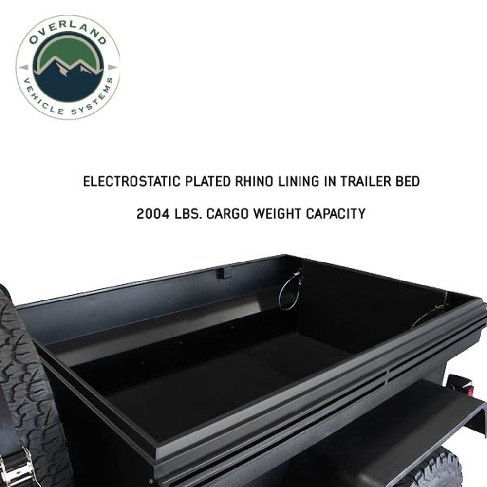 Overland Vehicle Systems Military Style Off Road Trailer With Full Articulating Suspension - tub view 
