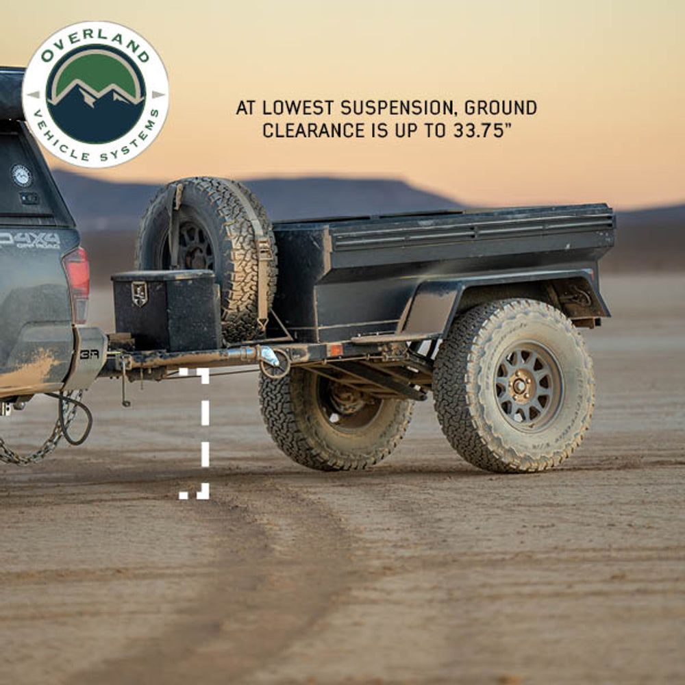 Overland Vehicle Systems Military Style Off Road Trailer With Full Articulating Suspension - lowest ground clearance view
