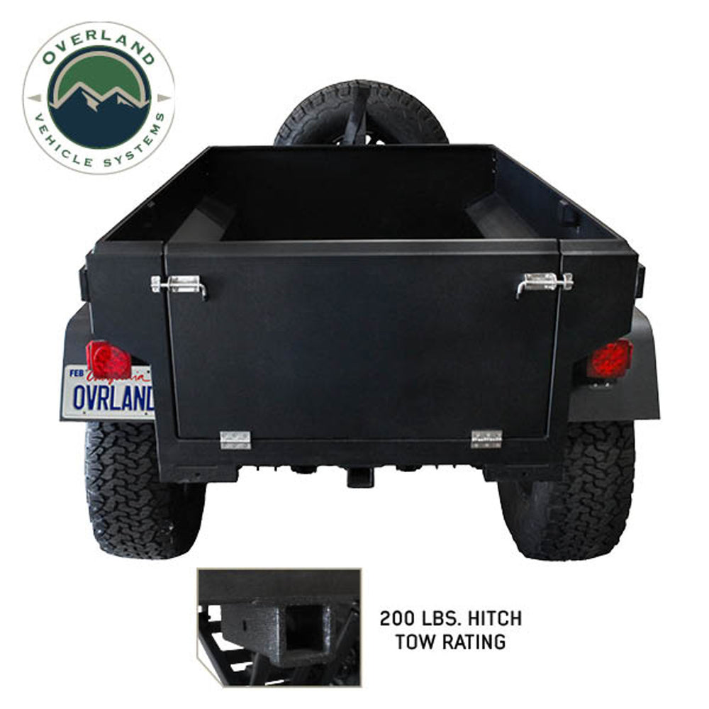 Overland Vehicle Systems Military Style Off Road Trailer With Full Articulating Suspension - hitch tow rating view