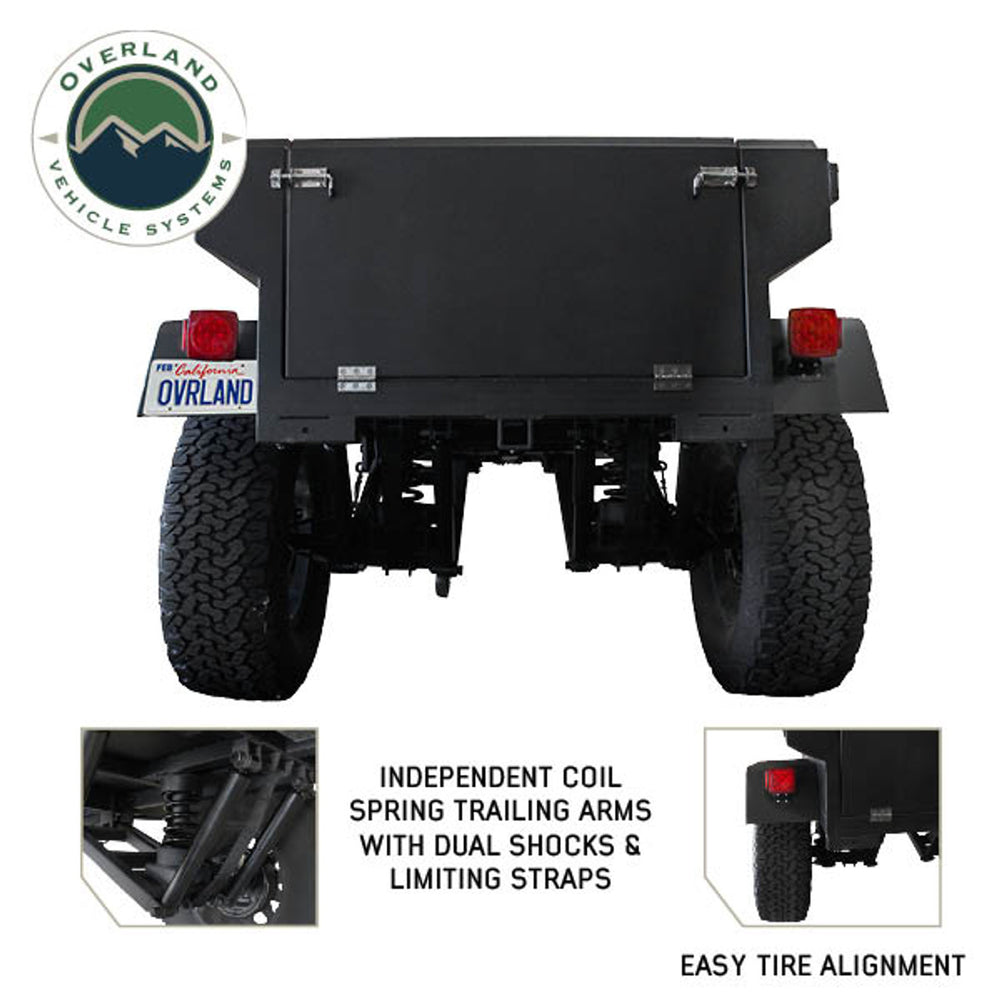 Overland Vehicle Systems Military Style Off Road Trailer With Full Articulating Suspension suspension view
