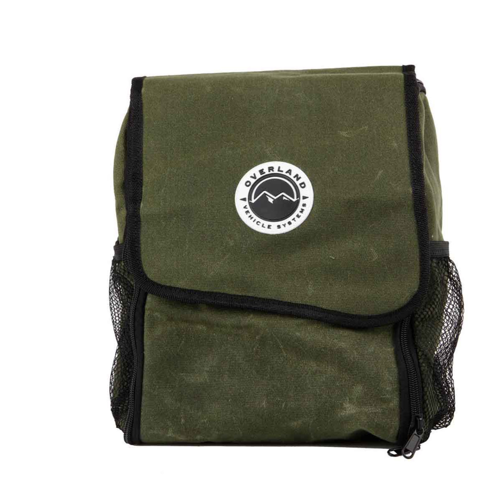 Overland Vehicle Systems Overnight Bag with Handle & Straps - #16 Waxed Canvas Storage