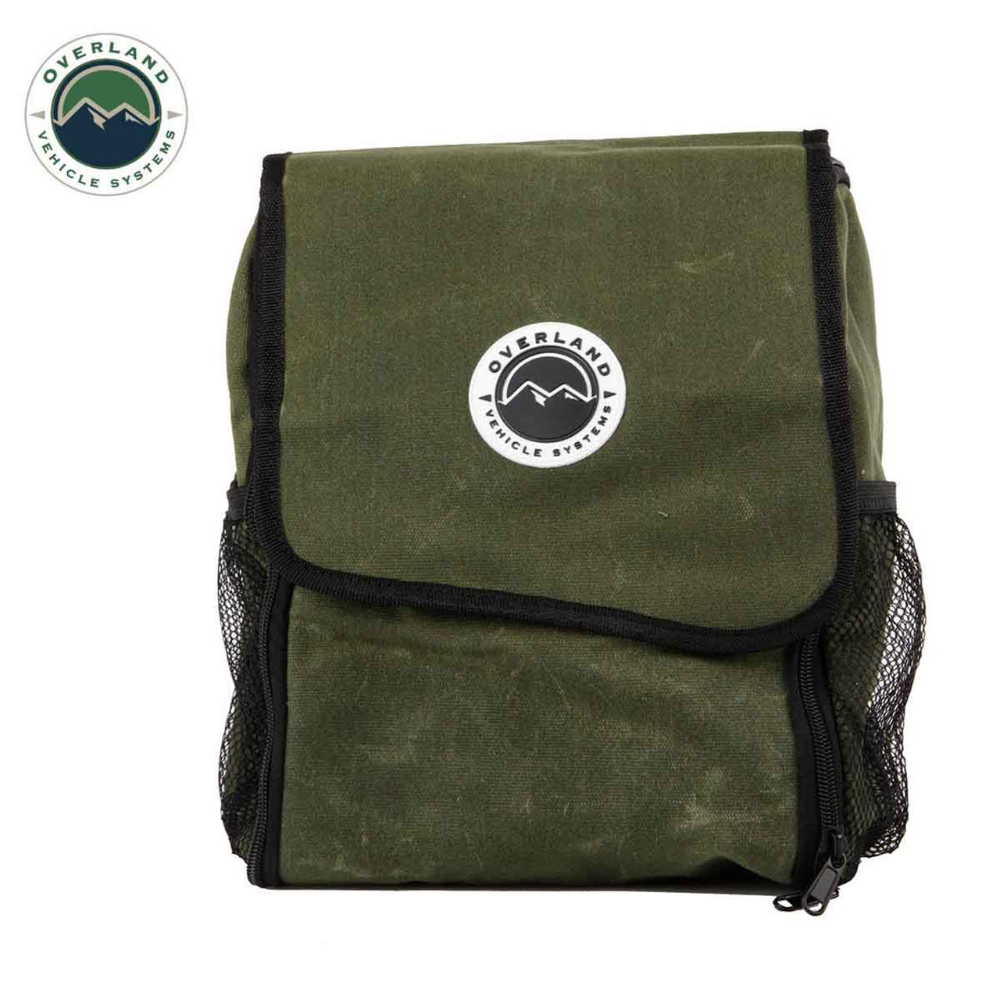 Overland Vehicle Systems Overnight Bag with Handle & Straps - #16 Waxed Canvas Storage
