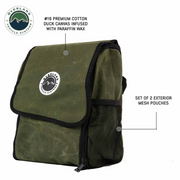 Overland Vehicle Systems Overnight Bag with Handle & Straps - #16 Waxed Canvas Storage