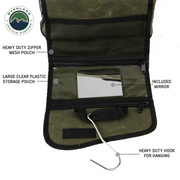 Overland Vehicle Systems Overnight Bag with Handle & Straps - #16 Waxed Canvas Storage